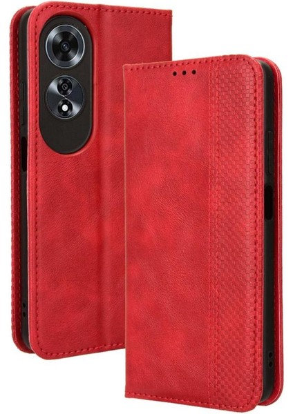 Oppo A60 4g Cüzdan Manyetik Kapatma Pu Deri Için Kılıf (Yurt Dışından)