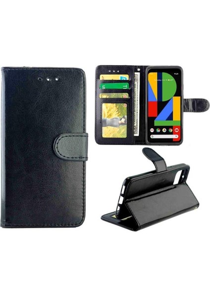 Google Piksel 4 Darbeye Dayanıklı Manyetik Kapatma Pu Deri Kartı Için Flip Case (Yurt Dışından)