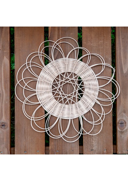 3 Parça Rattan El Yapımı Duvar ve Bahçe Süsü