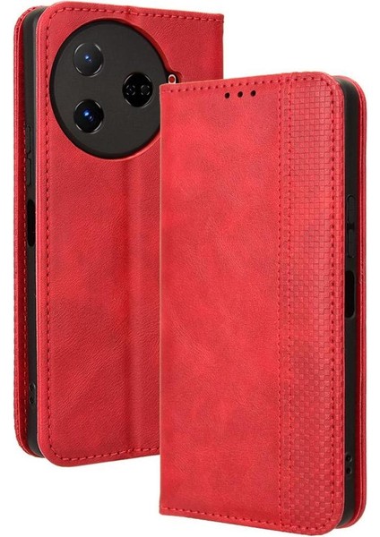 Tecno Camon 30 Pro 5g Manyetik Kapatma Cüzdan Pu Deri Için Kılıf (Yurt Dışından)