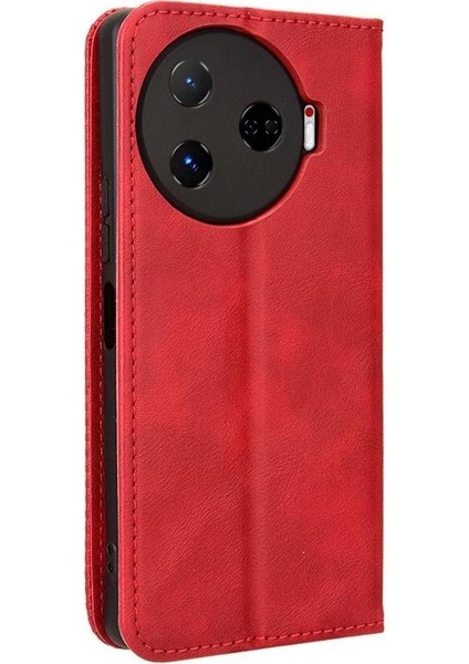 Tecno Camon 30 Pro 5g Manyetik Kapatma Cüzdan Pu Deri Için Kılıf (Yurt Dışından)