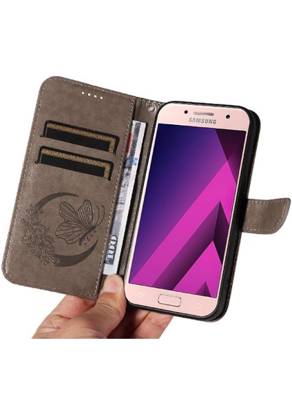 Kredi Kartı Yuvası Ayrılabilir El ile Samsung Galaxy A3 2017 Için Flip Case (Yurt Dışından)