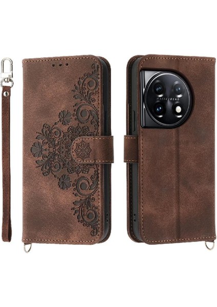 Oneplus 11 Için Flip Case Kabartmalı Çoklu Kredi Kartı Yuvaları Darbeye (Yurt Dışından)