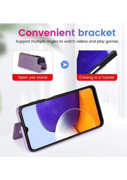 Samsung Galaxy A22 5g Flip Darbeye Pu Için Kart Tutucu Kılıf ile Cüzdan (Yurt Dışından) fiyatları