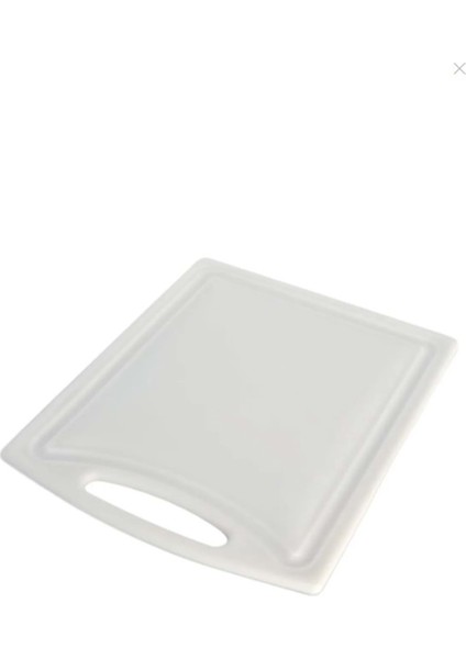 Polietilen Kesme Tahtası 32,5 x 26,5 x 1 cm Oluklu Tutacaklı Beyaz