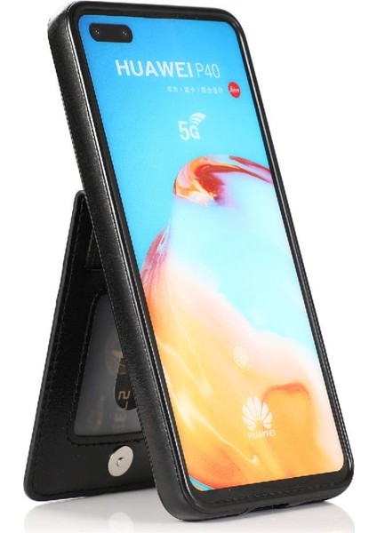 Kredi Kartı Cüzdan Toka ile Huawei P40 Pro Kart Tutucu ile Uyumlu (Yurt Dışından) modelleri