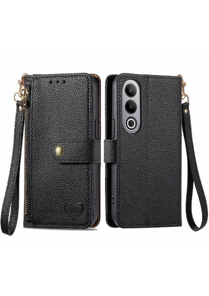 YH Market Oneplus Nord Ce4 Deri Kılıf Için Flip Case Darbeye Aşk Fermuar Cüzdan (Yurt Dışından)