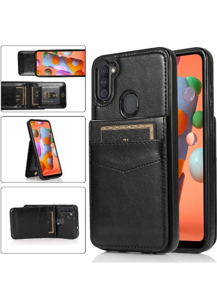 Kredi Premium Deri Manyetik ile Samsung Galaxy A11 ile Uyumlu (Yurt Dışından)