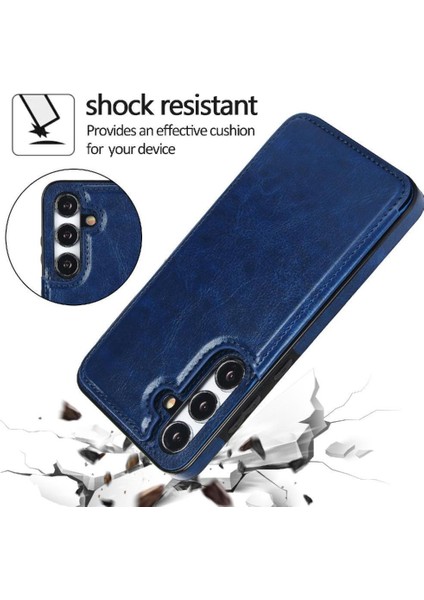 Kart Tutucu ile Samsung Galaxy S24 Çift Manyetik Toka Için Cüzdan Kılıf (Yurt Dışından) modelleri