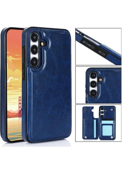 Kart Tutucu ile Samsung Galaxy S24 Çift Manyetik Toka Için Cüzdan Kılıf (Yurt Dışından) indirimleri