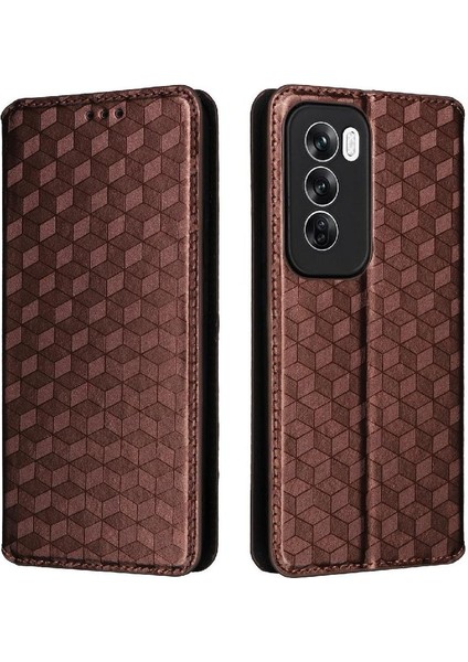 Oppo Oppo 12 5g Manyetik Kapatma Kart Yuvaları Tutucu Pu 3D Için Flip Case (Yurt Dışından)