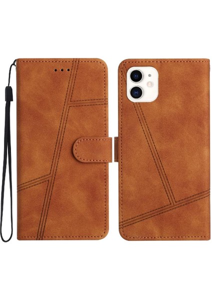 IPhone 12 Için Flip Case Cüzdan Pu Deri Tam Koruma Flip Folio Kart (Yurt Dışından)