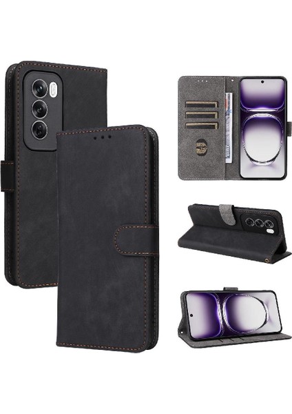 Oppo Oppo 12 5g Pu Deri Kart Yuvaları Için Kılıf Kapak Manyetik Kapatma Rfıd (Yurt Dışından)