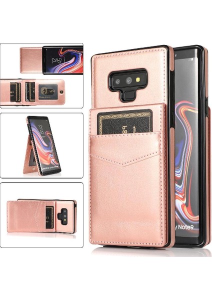 Samsung Galaxy Note9 Manyetik Toka Kickstand Kart Tutucu ile Uyumlu (Yurt Dışından)