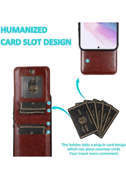 Samsung Galaxy S23 Durumda Cüzdan Kart Tutucu Manyetik Toka ile Uyumlu (Yurt Dışından) modelleri