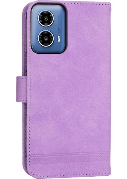 Motorola Moto G34 Nakit Cep Bileklik Kart Yuvaları Manyetik Için Flip Case (Yurt Dışından)