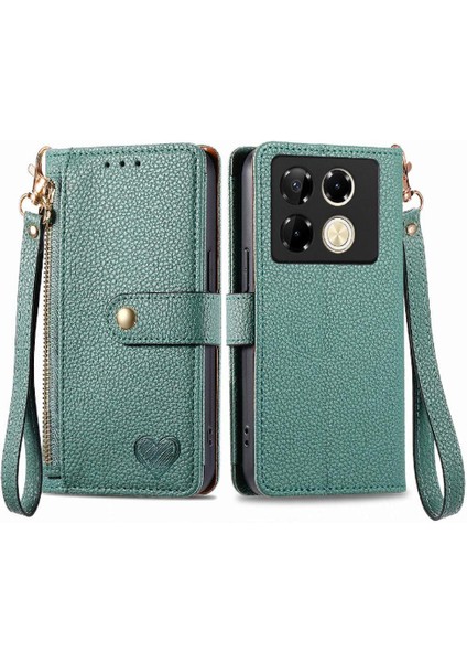 Infinix Not Için Flip Case 40 Pro 4g Darbeye Cüzdan Aşk Deri Kılıf (Yurt Dışından)