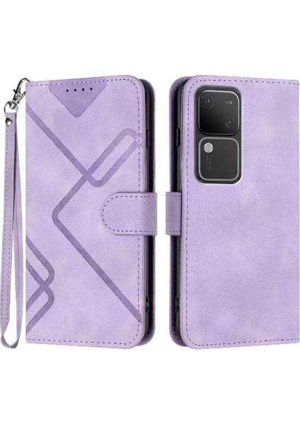 Vıvo V30 5G/V30 Pro 5g Için Flip Case Kart Yuvası Standı ile Pu Deri Çevirin (Yurt Dışından)