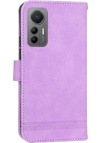 Xiaomi 12 Pro Manyetik Kapatma Bileklik Kart Yuvaları Premium Için Flip Case (Yurt Dışından)