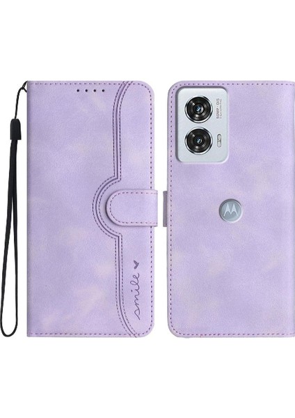 Motorola Edge 50 Pro Case Dahili Mıknatıs Kapak Premium Pu ile Uyumlu (Yurt Dışından)