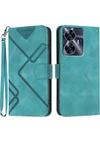 Realme C55 Flip Cüzdan Pu Deri Için Flip Case Kart Yuvası Standı ile Kapak (Yurt Dışından)