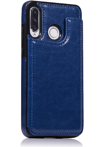 Kart Tutucu Çift Toka ile Huawei P30 Lite Pu Deri Için Cüzdan Kılıf (Yurt Dışından) modelleri