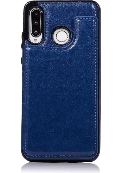 Kart Tutucu Çift Toka ile Huawei P30 Lite Pu Deri Için Cüzdan Kılıf (Yurt Dışından) fırsatları