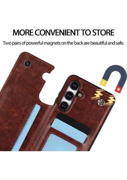 Kart Tutucu Kickstand ile Samsung Galaxy S23 Kart Yuvaları Için Cüzdan Kılıf (Yurt Dışından) indirimleri