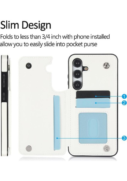 Cüzdan Kılıf Samsung Galaxy A15 4g/5g Pu Deri Kart Tutucu Toka ile (Yurt Dışından) modelleri