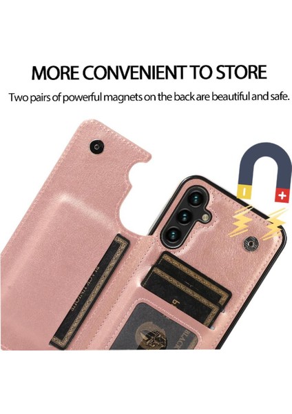 Samsung Galaxy A54 5g Kickstand Kart Yuvaları Için Cüzdan Kılıf Pu Deri (Yurt Dışından) modelleri