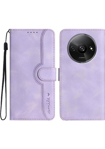 Xiaomi Redmi A3 Durumda Premium Pu Cüzdan Dahili Mıknatıs ile Uyumlu (Yurt Dışından)