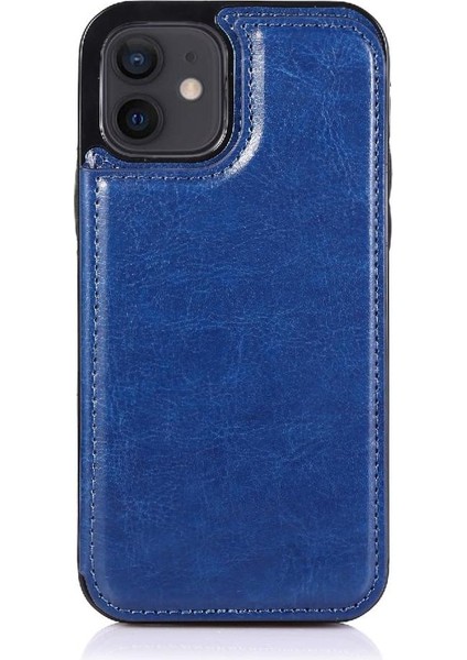 Kart Tutucu Çift Manyetik ile IPhone 12 Mini Kickstand Için Cüzdan Kılıf (Yurt Dışından)