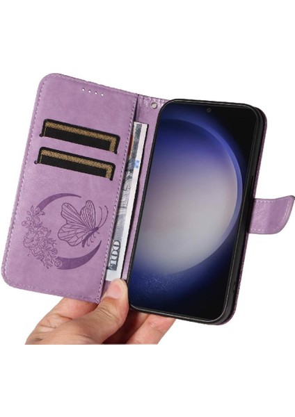 Samsung Galaxy S24 Artı Yüksek Kaliteli Deri ile Kabartmalı Flip Case (Yurt Dışından) fırsatları