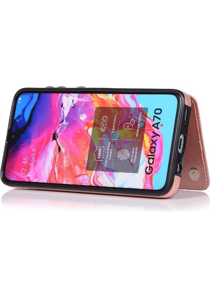 Samsung Galaxy A70 Çift Manyetik Toka Kickstand ile Cüzdan Kılıf (Yurt Dışından) fırsatları