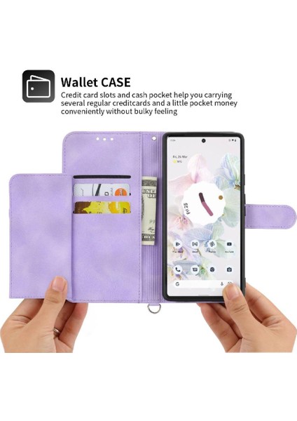 Google Piksel 6 Bileklik Kabartmalı Çoklu Kredi Kartı Için Flip Case (Yurt Dışından)
