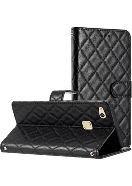 Huawei P10 Lite Için Flip Case Pu Deri Cüzdan Manyetik Folio Kart Yuvaları (Yurt Dışından)
