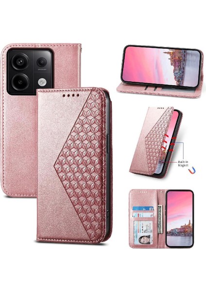 Xiaomi Redmi Not 13 Pro 4g Için Flip Case Standı Cüzdan El Kayışı Günlük (Yurt Dışından)