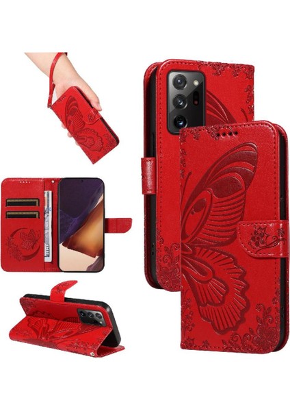 Samsung Galaxy Not 20 Için Flip Case Ultra Ayrılabilir El Kayışı Kabartmalı (Yurt Dışından)