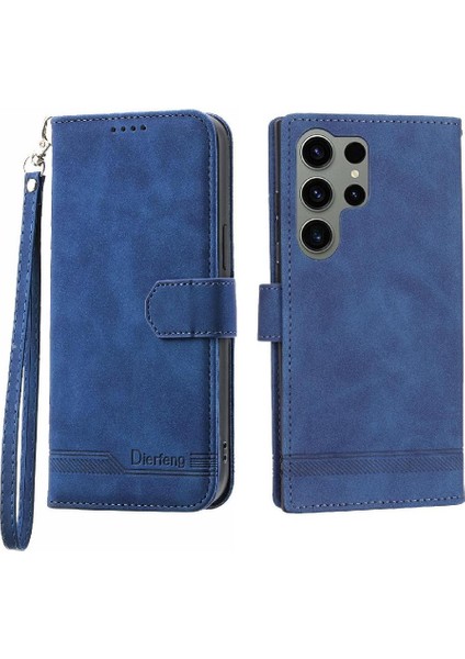 Samsung Galaxy S23 Ultra Bileklik Manyetik Kapatma Nakit Için Flip Case (Yurt Dışından)