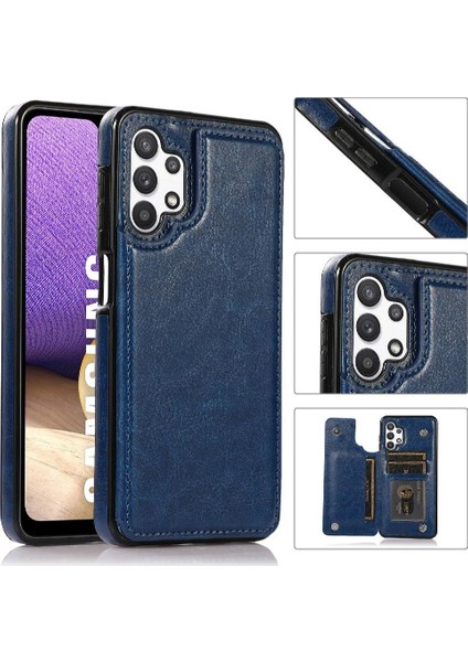Kart Pu ile Samsung Galaxy A32 5g Çift Manyetik Toka Için Cüzdan Kılıf (Yurt Dışından) fiyatları