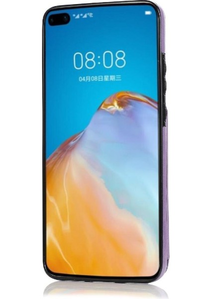 YH Market Huawei P40 Flip Darbeye Pu Deri Için Kart Tutucu Kılıf ile Cüzdan (Yurt Dışından)