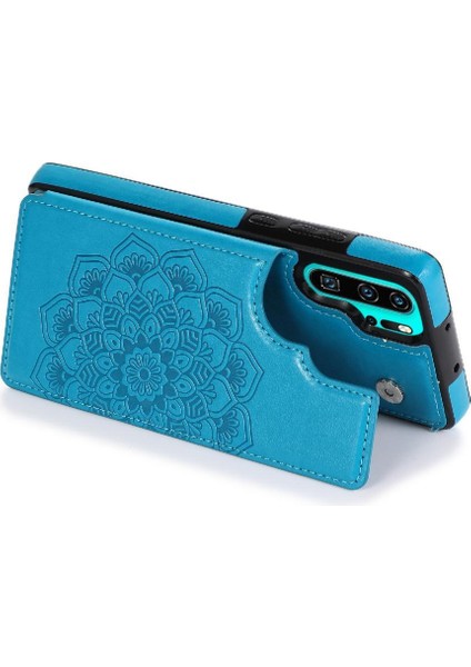 Huawei P30 Pro Kabartmalı Mandala Çift Pu Için Kart Tutucu Kılıf ile Cüzdan (Yurt Dışından) modelleri