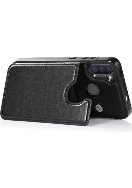 Samsung Galaxy A11 Çift Manyetik Toka Kickstand Kart Için Cüzdan Kılıf (Yurt Dışından) fırsatları