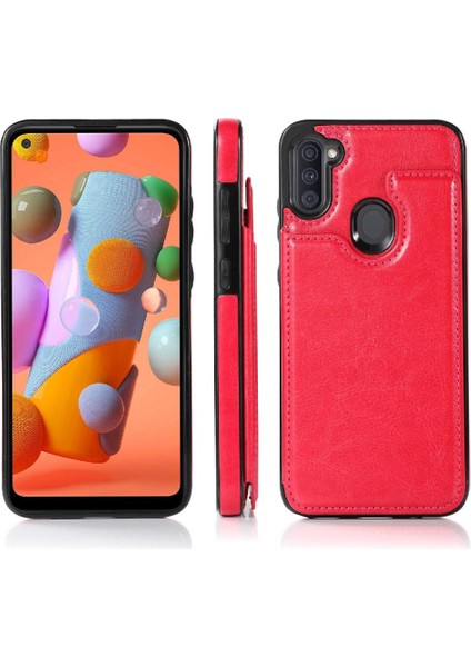 Samsung Galaxy A11 Çift Manyetik Toka Kickstand Kart Için Cüzdan Kılıf (Yurt Dışından) indirimleri