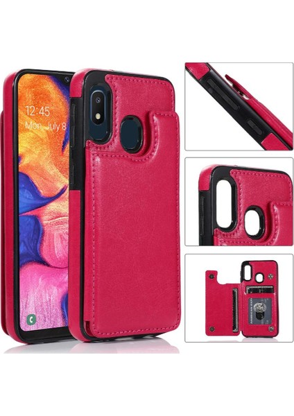 Cüzdan Kılıf Samsung Galaxy A20E / A10E Pu Deri Çift Manyetik (Yurt Dışından)
