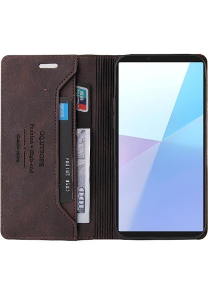 Sony Xperia 10 Vı Premium Deri Premium Deri Iki Için Flip Case (Yurt Dışından)