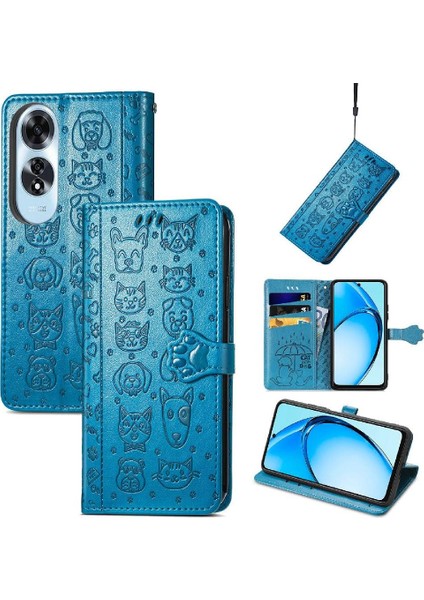 Oppo A60 4g Flip Kapak Için Flip Case Kısa Kayış Deri Kılıf Karikatür (Yurt Dışından) fırsatları