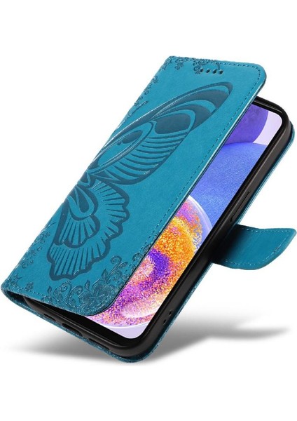 Samsung Galaxy Flip 5G/A52S 5g Ayrılabilir El Kayışı Kabartmalı Için Flip Case (Yurt Dışından)