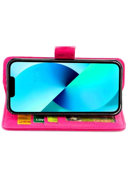 IPhone 13 Için Flip Case Pro Pu Deri Manyetik Kapatma Kickstand Kart (Yurt Dışından)