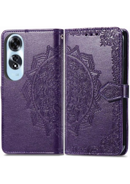 Oppo A60 4g Için Flip Case Basit Iş Zarif Desen Darbeye (Yurt Dışından)